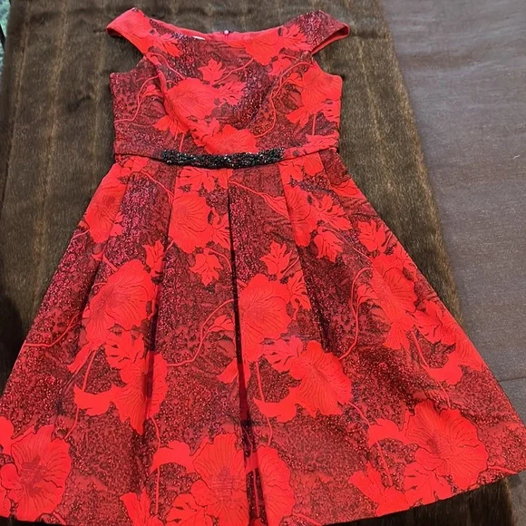 HP 🥰 Teri Jon by Rickie Freeman fit and flare cocktail dress. Worn x1 EUC - Picture 5 of 17